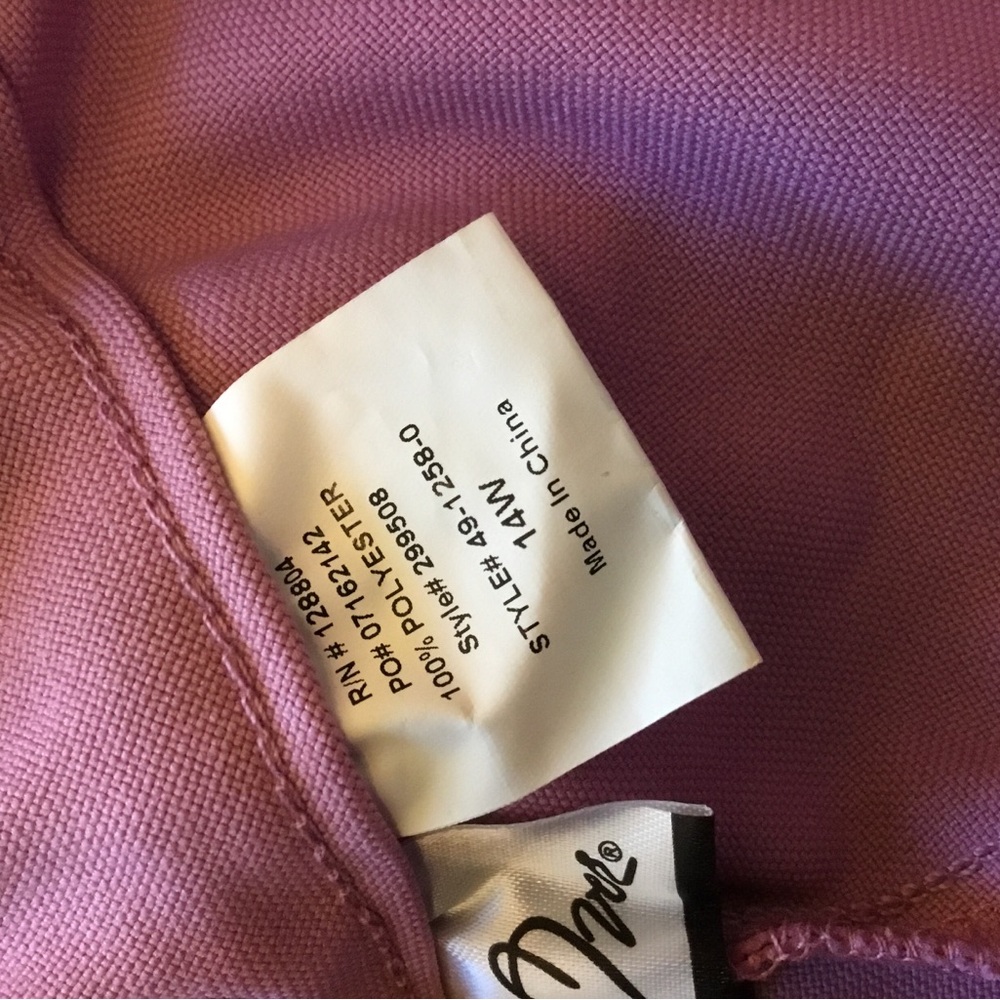 BEND OVER Slacks 14W mauve 100% polyester stretchy pull on elastic waist - Picture 4 of 7